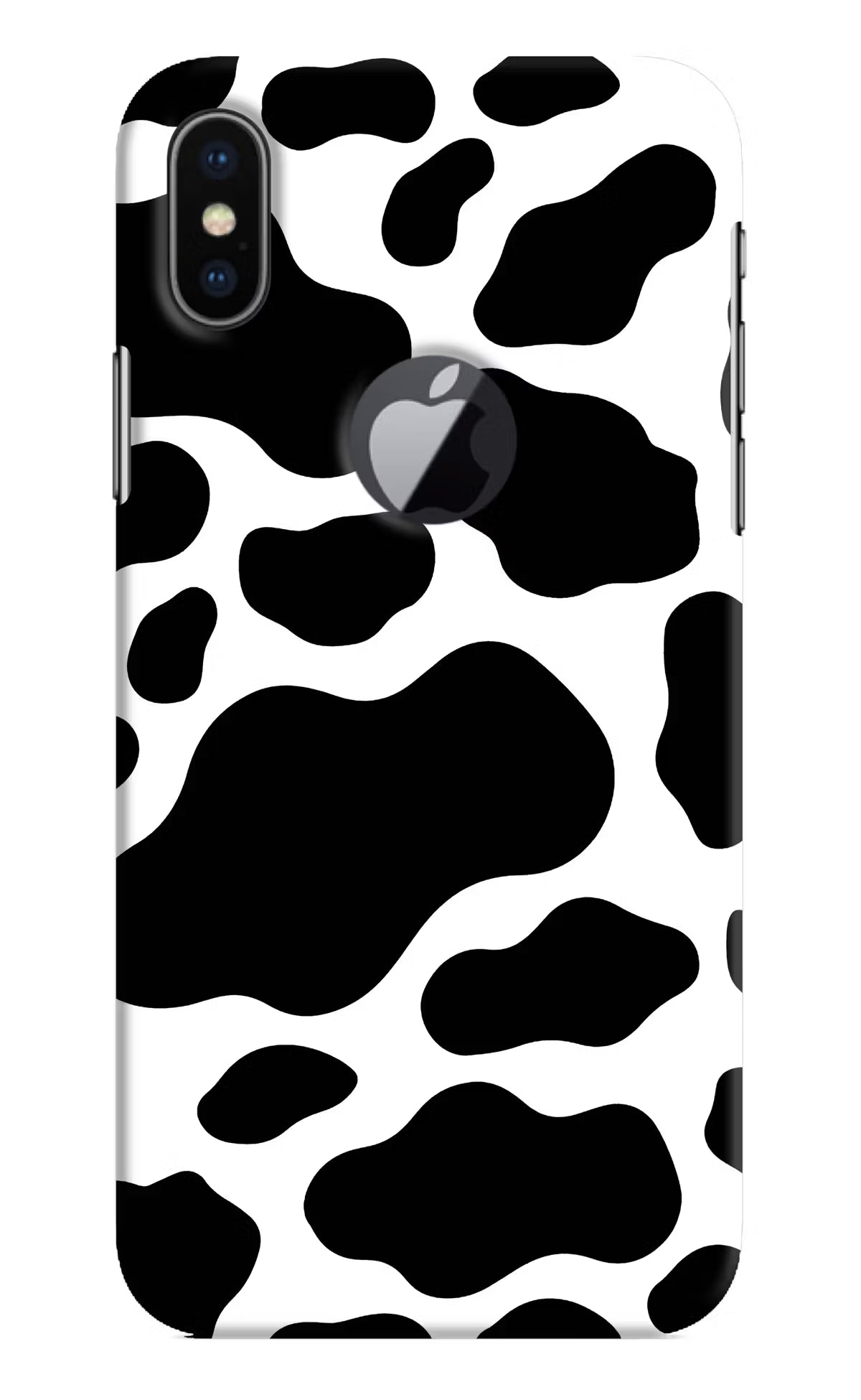 Cow Spots iPhone X Logocut Hard Case Back Cover by Casekaro