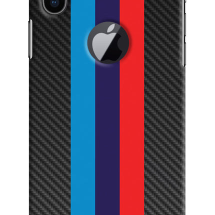 BMW Stripes Pattern iPhone X Logocut Hard Case Back Cover by Casekaro