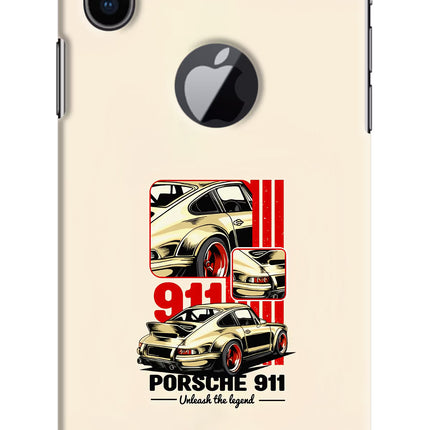Classic Porsche 911 iPhone X Logocut Hard Case Back Cover by Casekaro