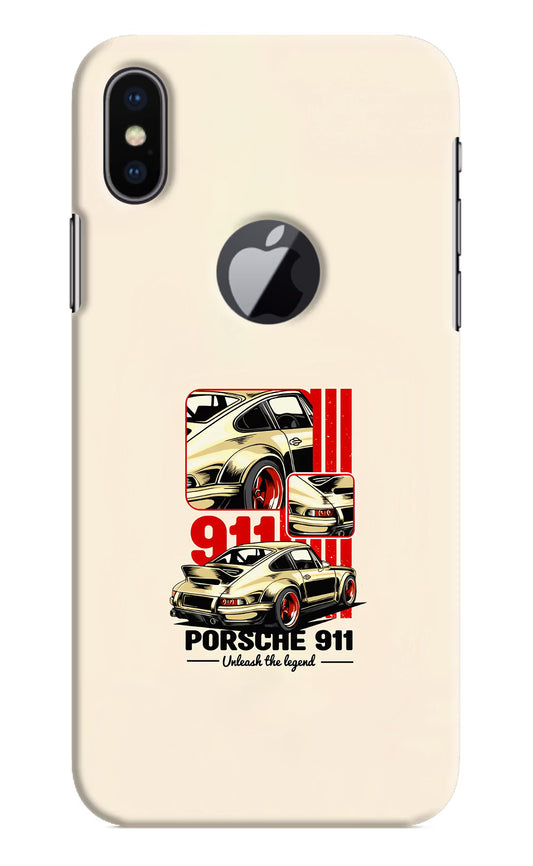 Classic Porsche 911 iPhone X Logocut Hard Case Back Cover by Casekaro