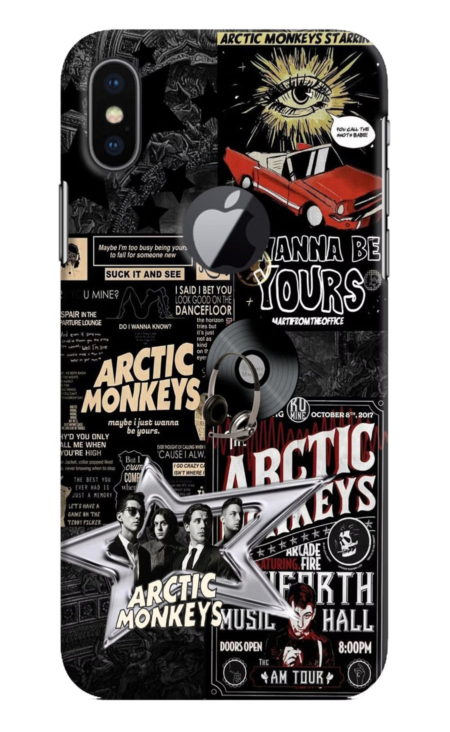 Arctic Monkeys iPhone X Logocut Back Cover, Hard case
