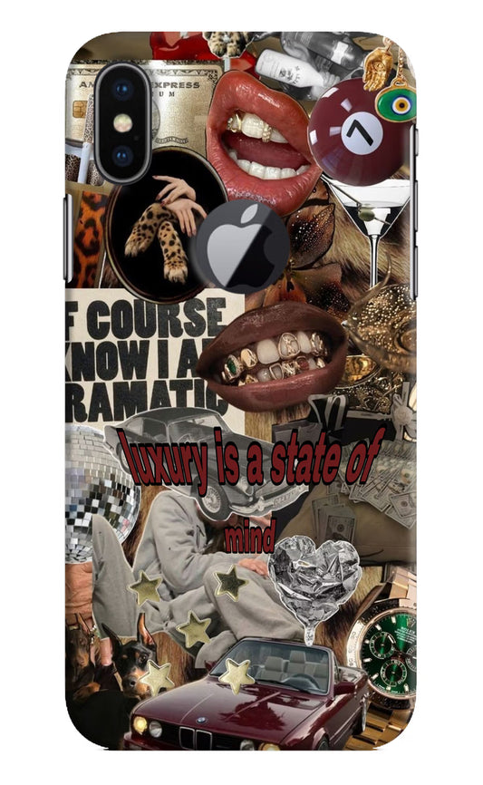 Luxury iPhone X Logocut Hard Case Back Cover by Casekaro