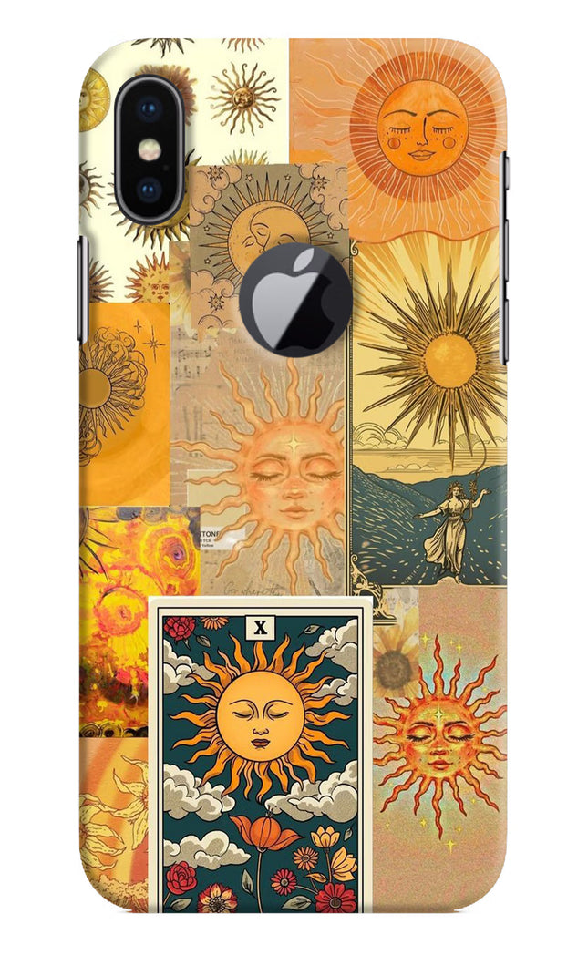 Sun iPhone X Logocut Hard Case Back Cover by Casekaro