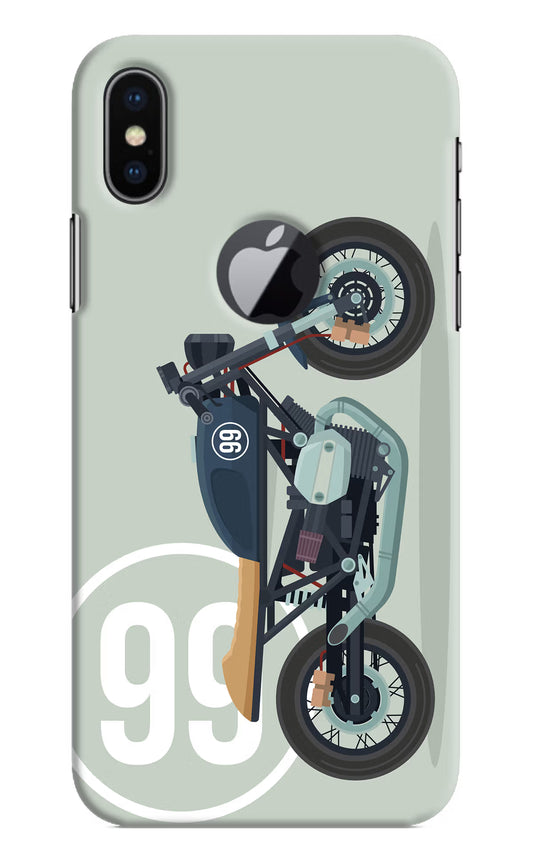 Classic Cafe Racer 99 iPhone X Logocut Hard Case Back Cover by Casekaro