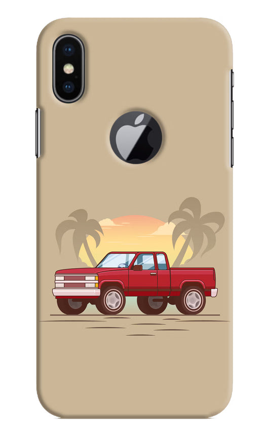 Desert Classic Drive iPhone X Logocut Hard Case Back Cover by Casekaro