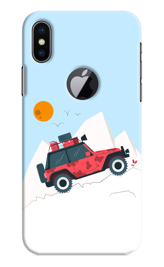 Mountain Trail Beast iPhone X Logocut Hard Case Back Cover by Casekaro
