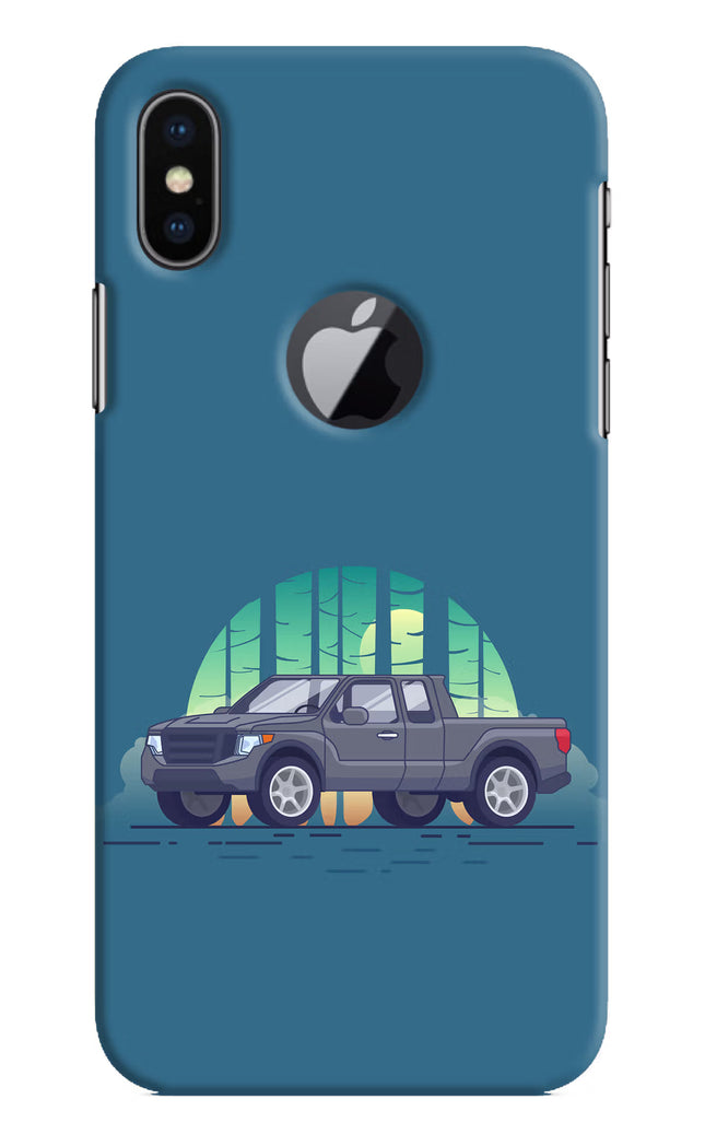 Retro Garage Vibe iPhone X Logocut Hard Case Back Cover by Casekaro