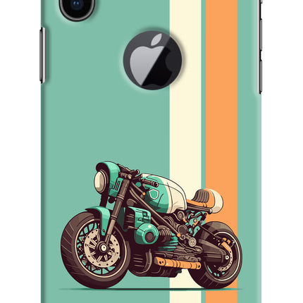 Striped Moto Drift iPhone X Logocut Hard Case Back Cover by Casekaro