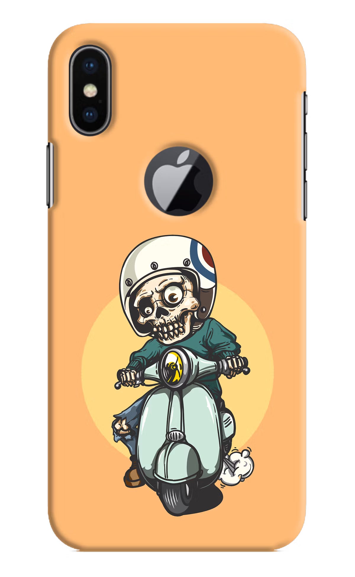 Undead Biker iPhone X Logocut Hard Case Back Cover by Casekaro