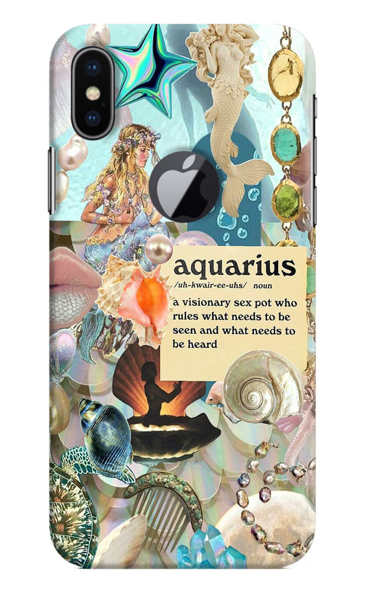 Aquarius Zodiac iPhone X Logocut Hard Case Back Cover by Casekaro