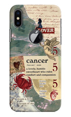 Cancer Zodiac iPhone X Logocut Hard Case Back Cover by Casekaro