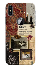 Libra Zodiac iPhone X Logocut Hard Case Back Cover by Casekaro