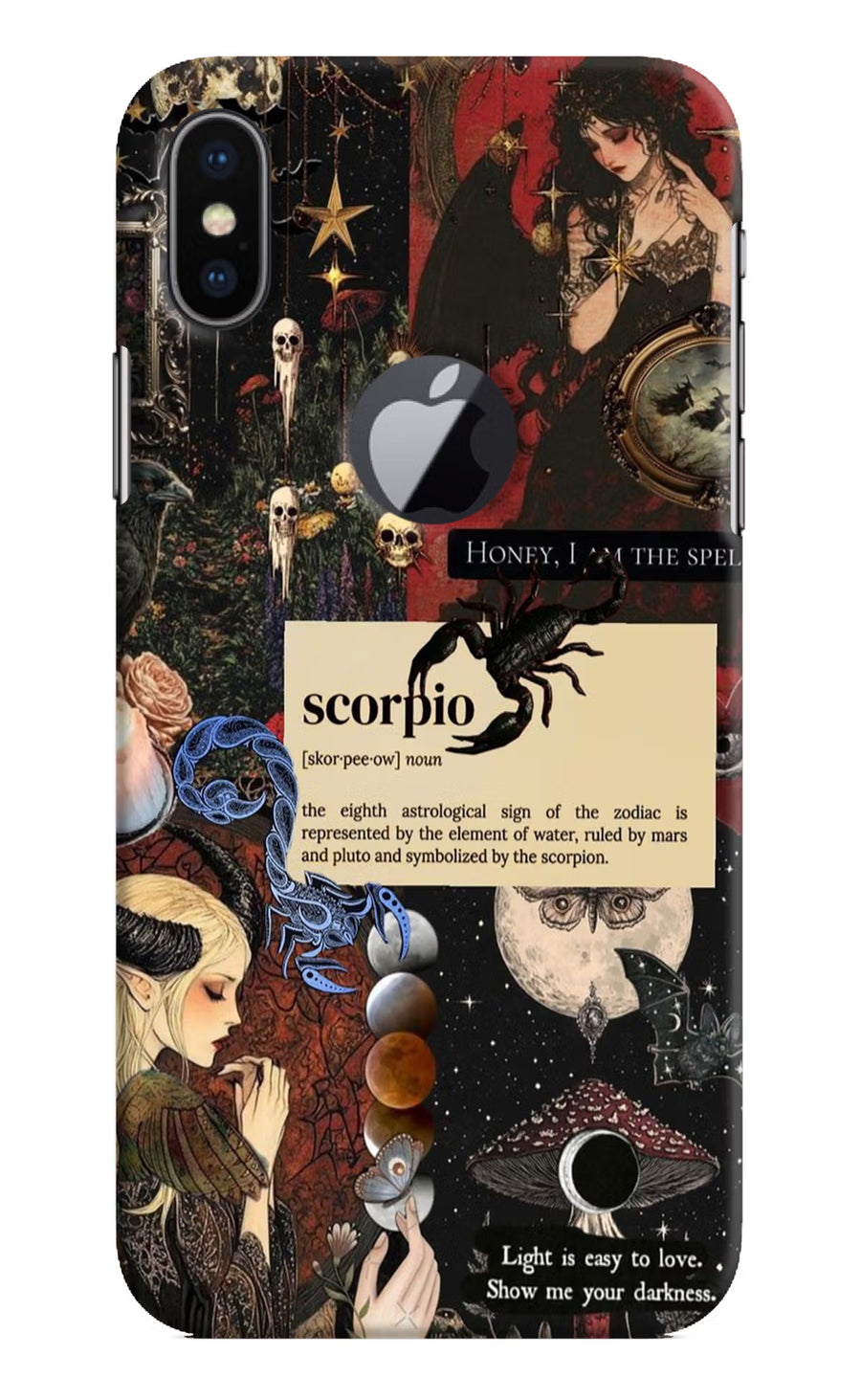 Scorpio Zodiac iPhone X Logocut Back Cover, Hard case
