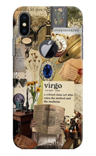 Virgo Zodiac iPhone X Logocut Hard Case Back Cover by Casekaro