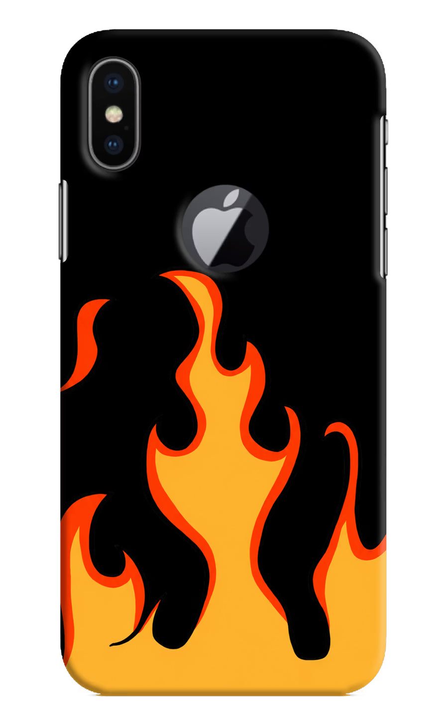 Fired Up – Black iPhone X Logocut Back Cover, Hard case