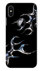 Chrome Tribal iPhone X Logocut Hard Case Back Cover by Casekaro