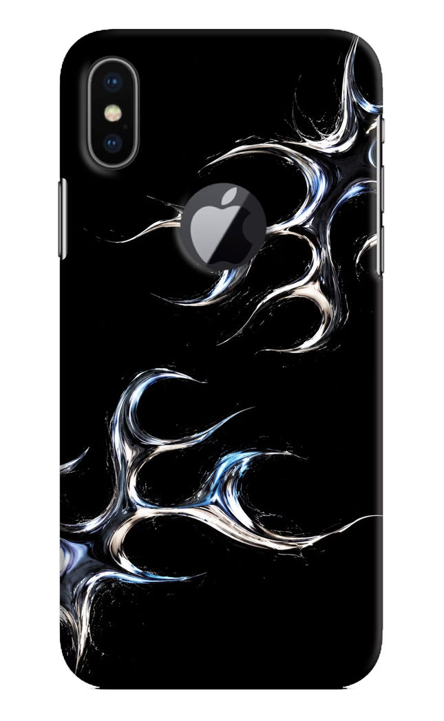 Chrome Tribal iPhone X Logocut Hard Case Back Cover by Casekaro