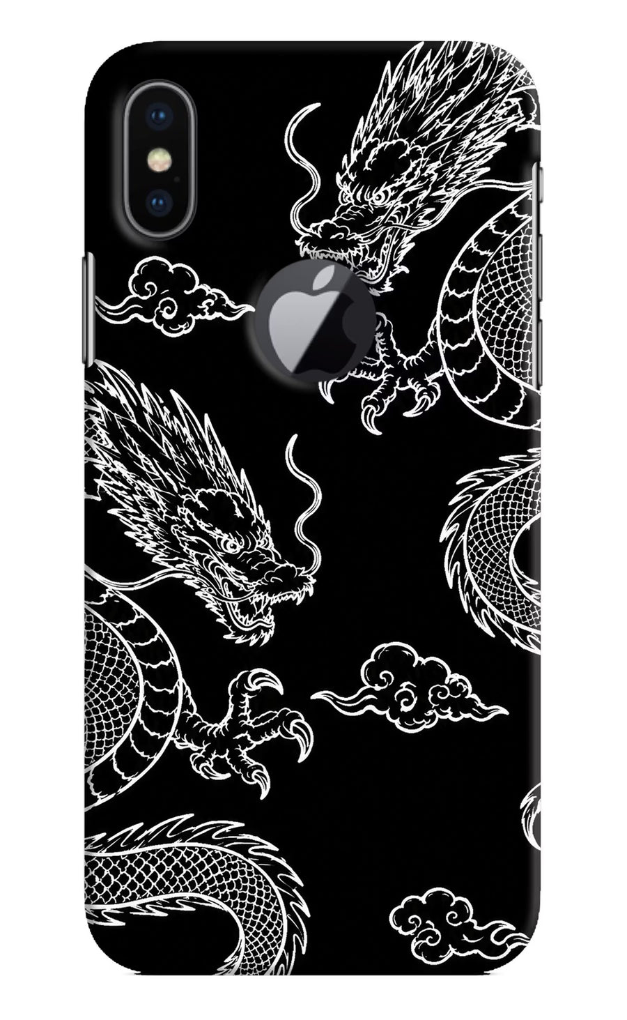 Twin Dragons iPhone X Logocut Back Cover, Hard case