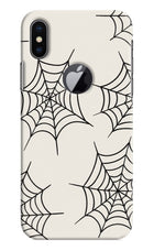 Spider Web iPhone X Logocut Hard Case Back Cover by Casekaro