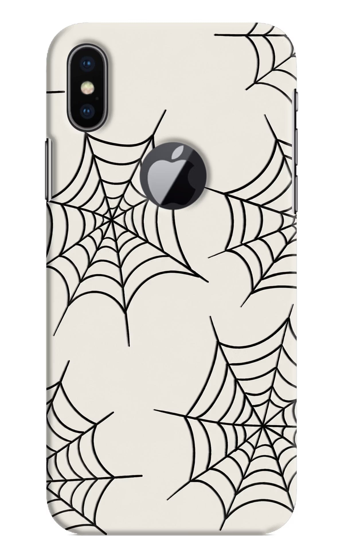 Spider Web iPhone X Logocut Hard Case Back Cover by Casekaro