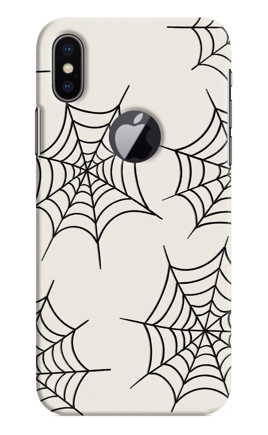 Spider Web iPhone X Logocut Back Cover, Hard case