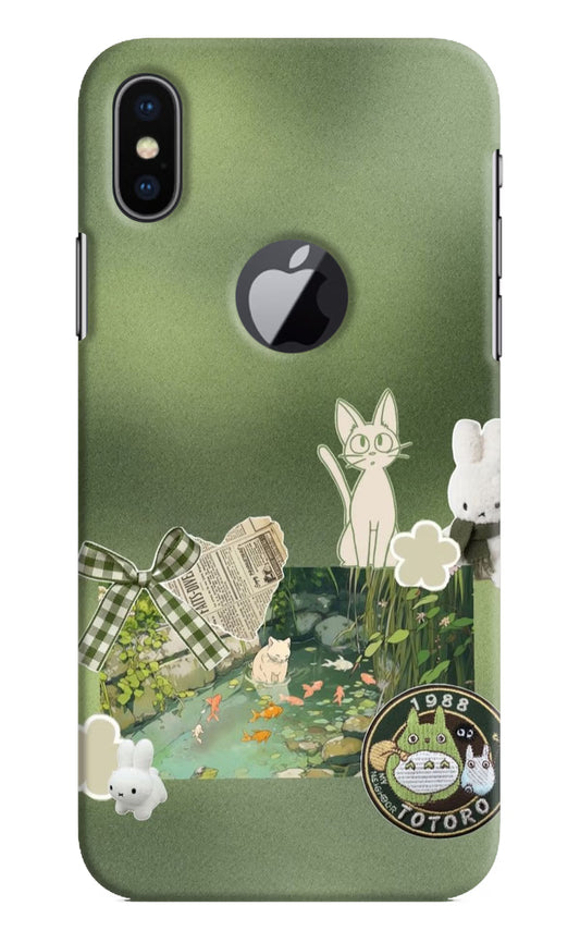 Aesthetic anime iPhone X Logocut Back Cover
