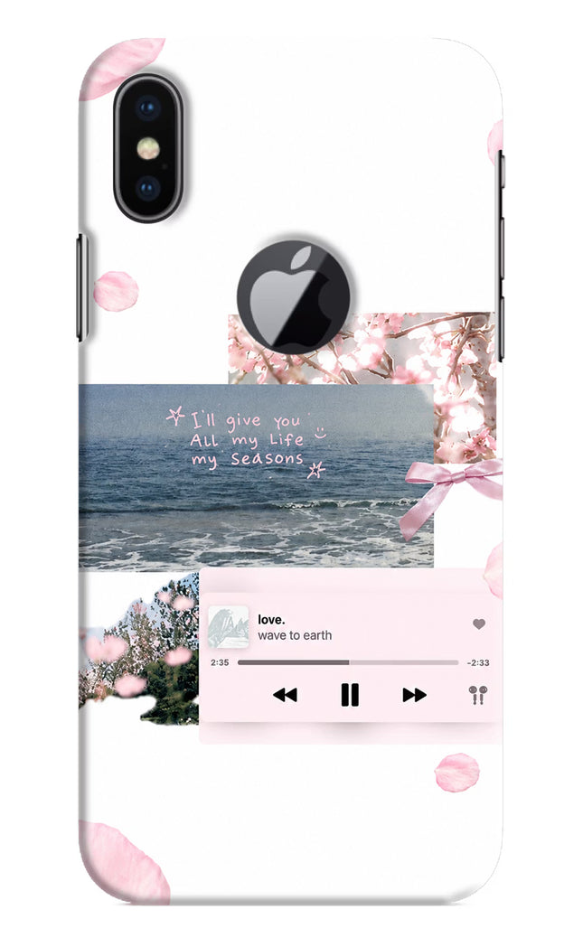 Wave to earth iPhone X Logocut Hard Case Back Cover by Casekaro