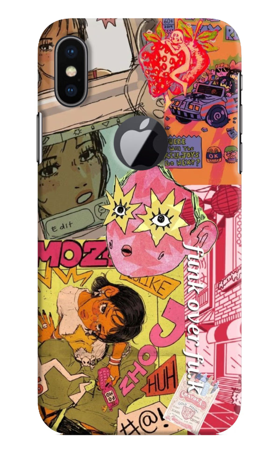 Funkover iPhone X Logocut Back Cover, Hard case