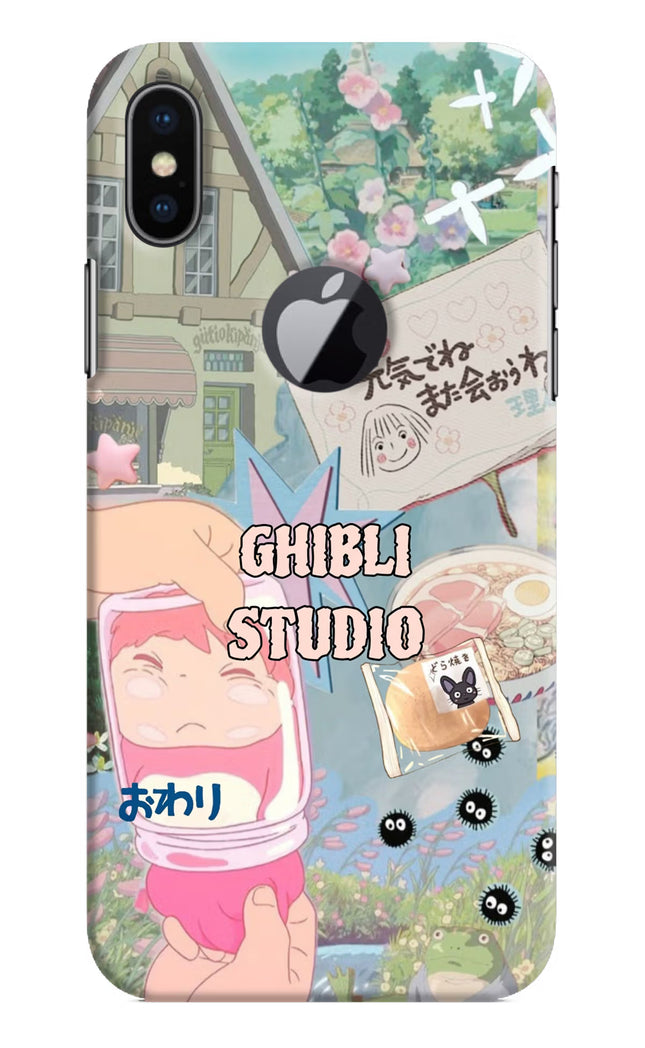 Studio Ghibli iPhone X Logocut Hard Case Back Cover by Casekaro