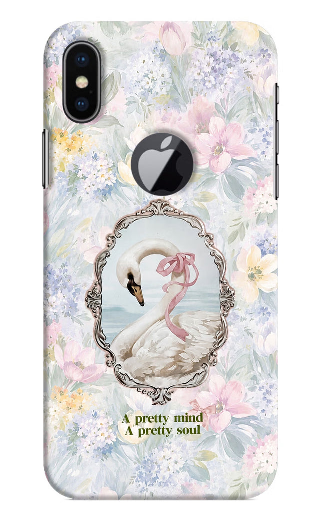 Pretty Mind Pretty Soul iPhone X Logocut Hard Case Back Cover by Casekaro