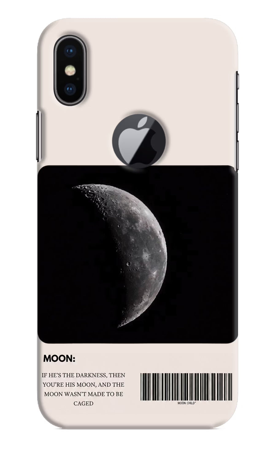 Moon Phase iPhone X Logocut Back Cover, Hard case