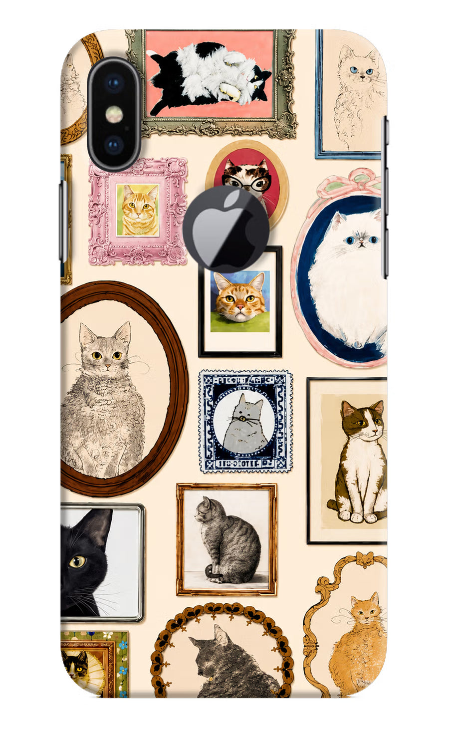 Mirror Cats iPhone X Logocut Back Cover, Hard case