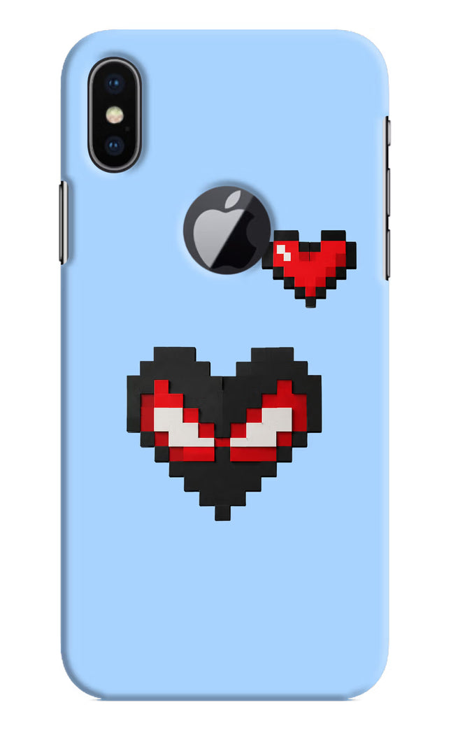 Peter Heart iPhone X Logocut Hard Case Back Cover by Casekaro