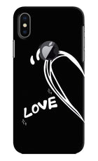Love Line iPhone X Logocut Hard Case Back Cover by Casekaro