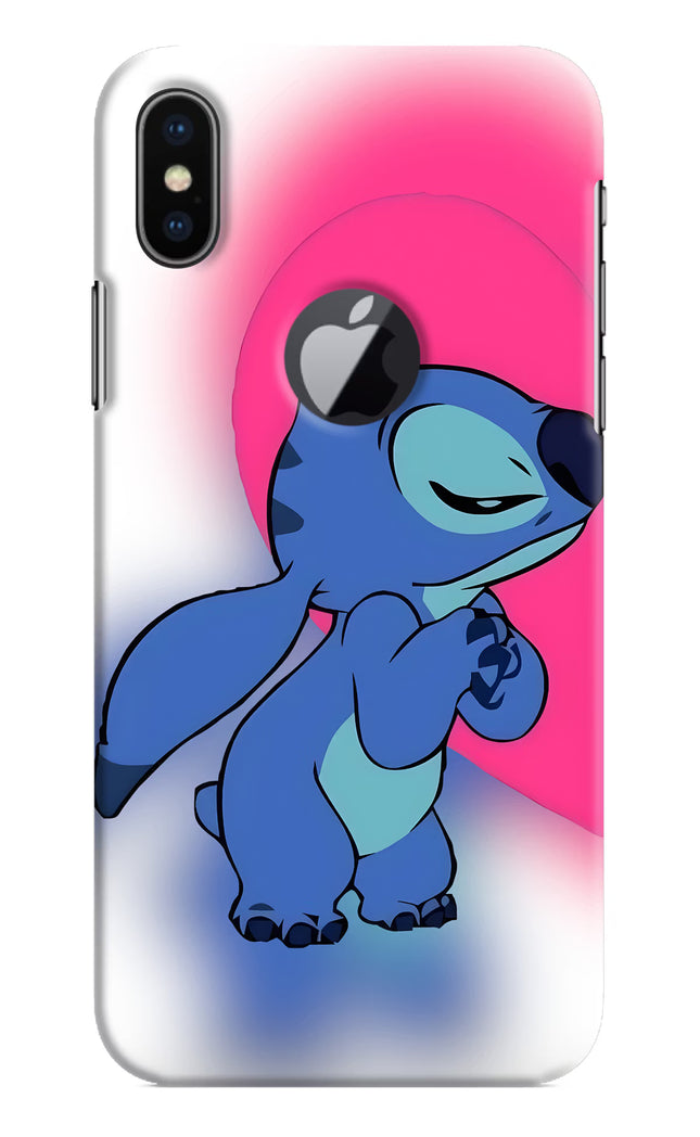 Stitch Hug iPhone X Logocut Hard Case Back Cover by Casekaro