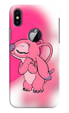 Angel Hug iPhone X Logocut Hard Case Back Cover by Casekaro