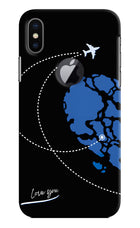 Love Orbit iPhone X Logocut Hard Case Back Cover by Casekaro