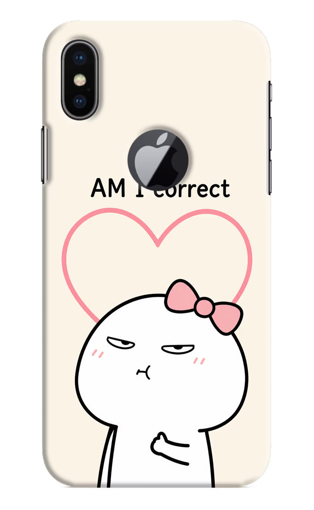 Always Right iPhone X Logocut Hard Case Back Cover by Casekaro