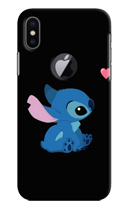 Stitch Crush iPhone X Logocut Hard Case Back Cover by Casekaro
