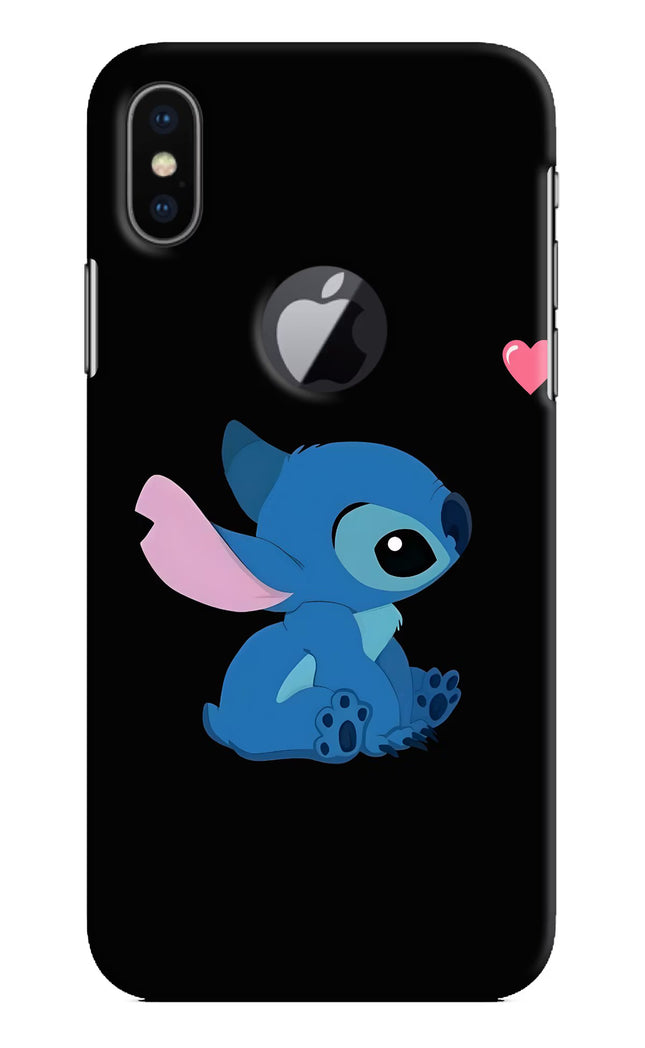 Stitch Crush iPhone X Logocut Hard Case Back Cover by Casekaro