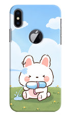 Bunny Treat iPhone X Logocut Hard Case Back Cover by Casekaro