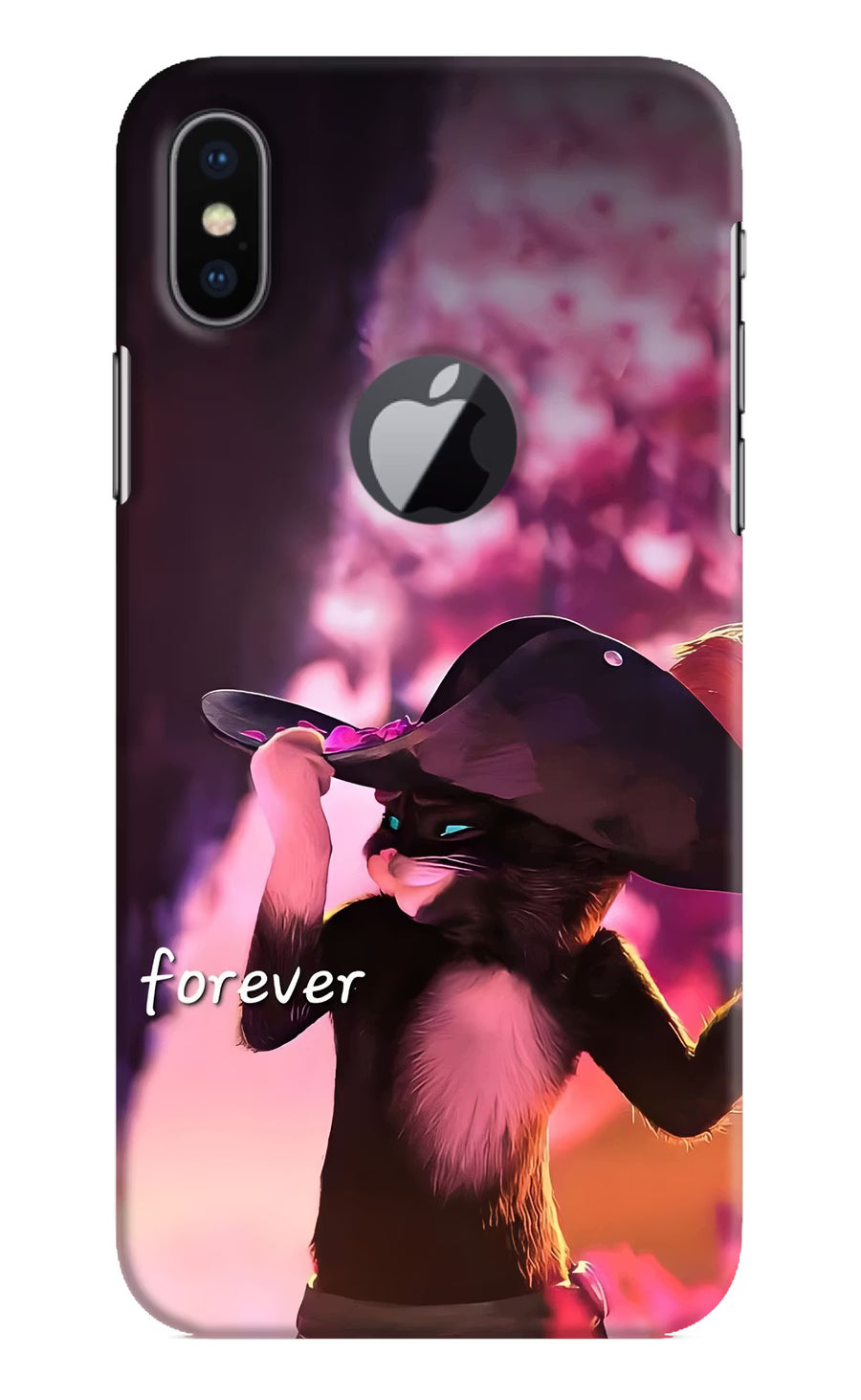 Forever Cat iPhone X Logocut Back Cover, Hard case