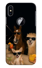 Party Squad iPhone X Logocut Hard Case Back Cover by Casekaro
