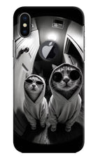 Hood Cats iPhone X Logocut Hard Case Back Cover by Casekaro