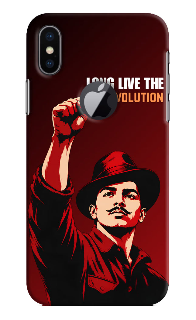 Bhagat Singh Revolution iPhone X Logocut Hard Case Back Cover by Casekaro