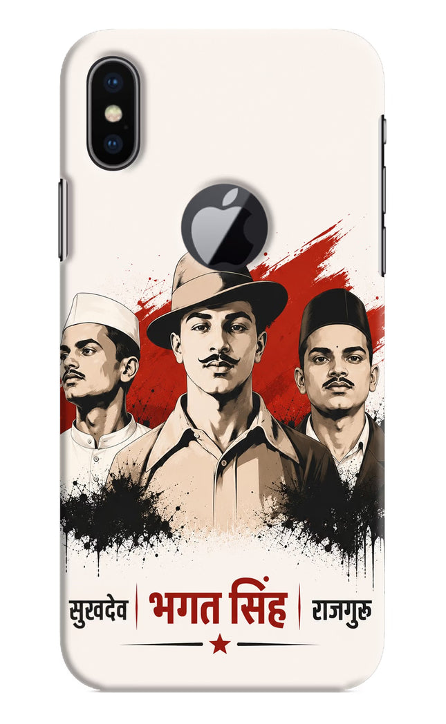 Bhagat Singh Trio iPhone X Logocut Hard Case Back Cover by Casekaro