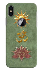 Om & Lotus iPhone X Logocut Back Cover