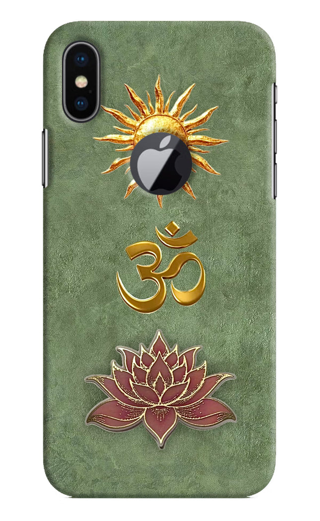 Om & Lotus iPhone X Logocut Back Cover