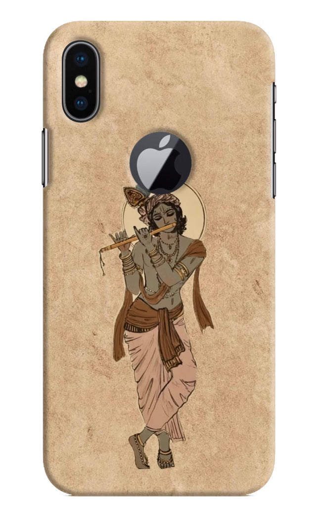 Krishna iPhone X Logocut Hard Case Back Cover by Casekaro