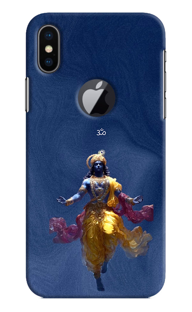 Cosmic Krishna iPhone X Logocut Hard Case Back Cover by Casekaro